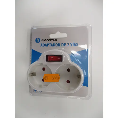 Foto do aviso oficial: AIGOSTAR Adaptador de 2 vías — risco: Choque elétrico