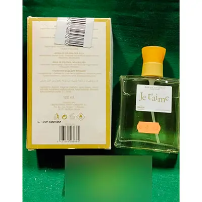 Photo de l’avis officiel: Laboratory Prady Je t'aime Eau de toilette — risque: Risque chimique