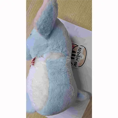 Photo from the official notice: Y.Y. PLIŠANI SLONIĆ PLAVI S LEPTIR MAŠNOM soft toy — choking risk