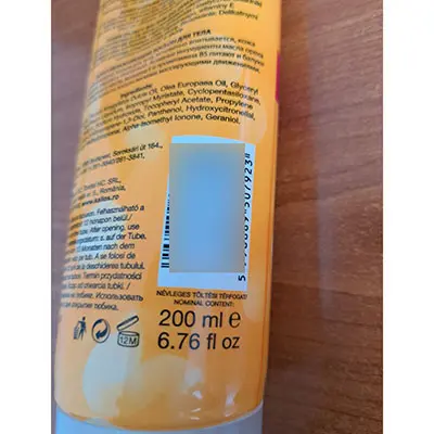 Photo de l’avis officiel: KALLOS gogo Lotion pour le corps — risque: Risque chimique