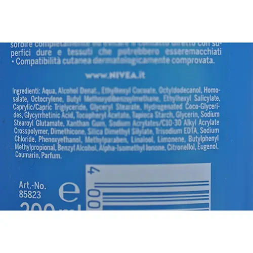 Photo de l’avis officiel: Nivea Sun protect &amp; bronze Lait de protection solaire — risque: Risque chimique
