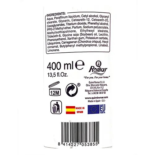 Foto uit de officiële melding: Amalfi Crema Corpo Q10 Lichaamscrème — risico: Chemische risico's
