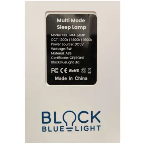 Foto dell’avviso ufficiale: Block Blue Light Multi Mode Sleep Lamp — rischio: Incendio (OR/00017/25)