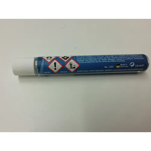 Photo from the official notice: Herma Label remover, Etikettenlöser, Detacheur d'étiquettes — chemical risk