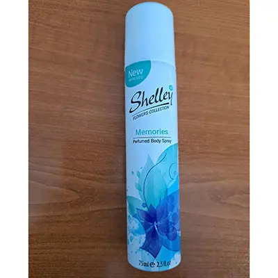 Photo de l’avis officiel: Shelley Flowers collection, Memories Spray pour le corps — risque: Risque chimique