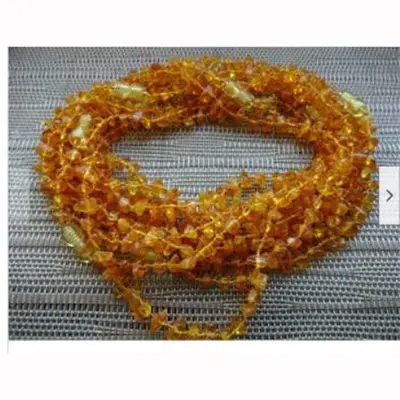 Photo from the official notice: Ambre baltique véritable colliers bébé, 33 cm. Miel teething necklace — choking & strangulation risk