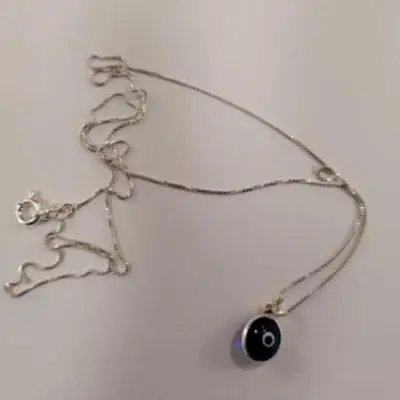 Photo de l’avis officiel: Suntrader Silver Evil Eye Necklace Collier — risque: Risque chimique
