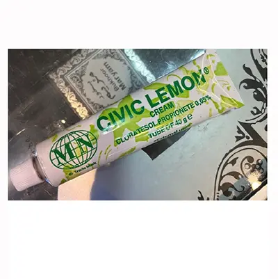 Photo de l’avis officiel: Civic lemon cream Crème éclaircissante pour la peau — risque: Risque chimique