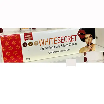 Photo de l’avis officiel: White Secret lightening body &amp; face cream Crème éclaircissante pour la peau — risque: Risque chimique