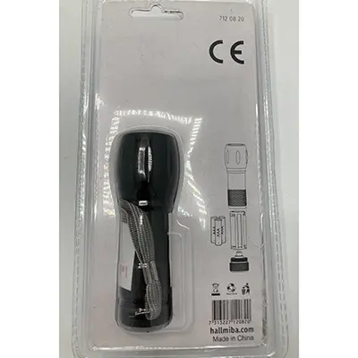 Foto do aviso oficial: Hall Miba Flashlight 9 led Lanterna — risco: Ambiente