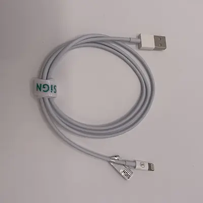 Foto aus der offiziellen Meldung: SiGN Charge &amp; Sync cable Ladekabel — Risiko: Umwelt
