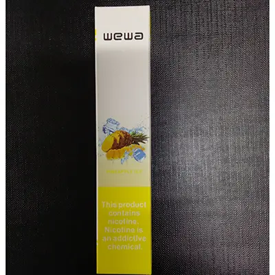 Photo de l’avis officiel: wewa PINEAPPLE ICE Cigarette électronique jetable — risque: Risque chimique