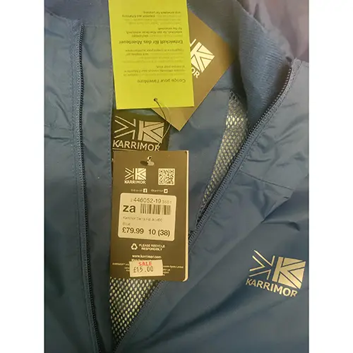Photo de l’avis officiel: Karrimor Sierra hooded jacket women Veste à capuche — risque: Risque chimique & Environnement