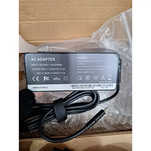 Photo from the official notice: Adaptor — fire risk