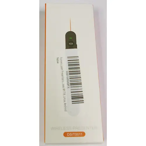 Foto aus der offiziellen Meldung: WIRELESS PRESENTER Laserpointer — Risiko: Sehschaden