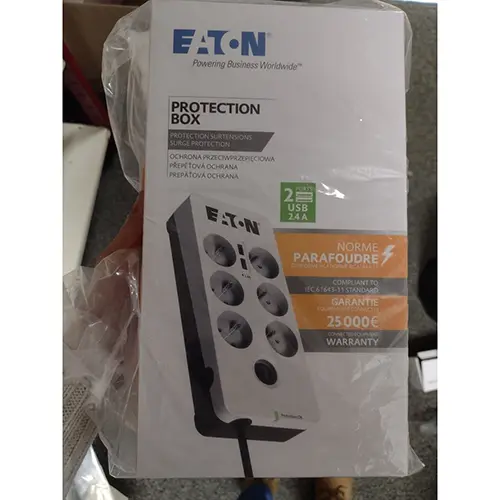 Foto do aviso oficial: EATON Protection Box Chumbo da extensão — risco: Choque elétrico