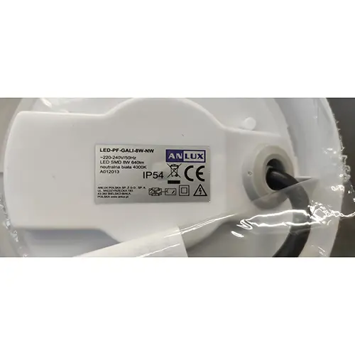 Photo de l’avis officiel: Anlux Lampe à LED — risque: Choc électrique