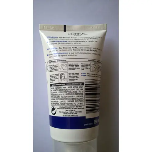 Foto aus der offiziellen Meldung: L'OREAL Studio Line Fix&amp;Style Gel Studio Fix&amp;Style Haargel — Risiko: Chemikalie