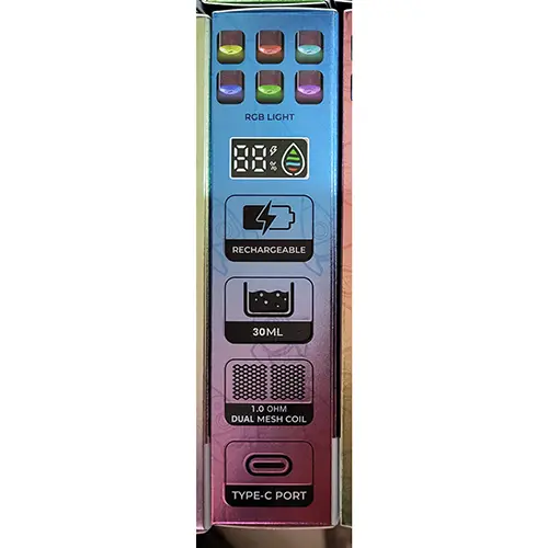 Photo de l’avis officiel: RAHdM TORNADO 30000 Cigarette électronique jetable — risque: Risque chimique (SR/00514/25)