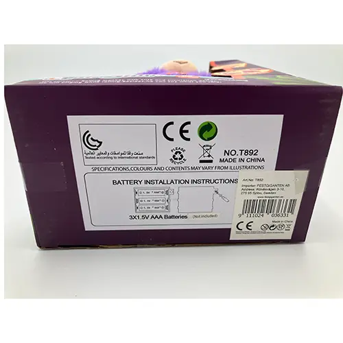 Foto do aviso oficial: Hot Furstar Rolling Monkey Boneco de macaco elétrico — risco: Ambiente
