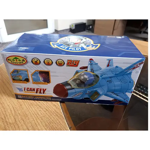 Foto do aviso oficial: SONGSEN TOYS FACTORY Plane Fighter Brinquedo elétrico de avião — risco: Ambiente