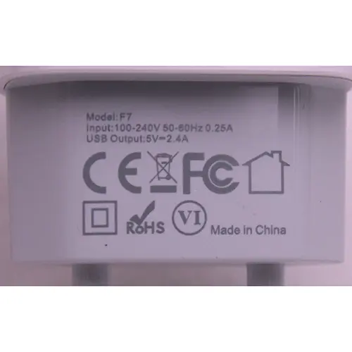 Photo de l’avis officiel: PrestiCo® Chargeur USB — risque: Choc électrique