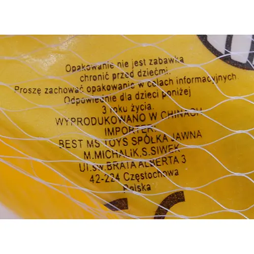 Foto dell’avviso ufficiale: Palla di plastica — rischio: Rischio chimico (SR/00580/25)