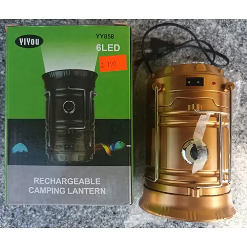 Foto dell’avviso ufficiale: Rechargeable camping lantern Lanterna da campeggio — rischio: Scossa elettrica