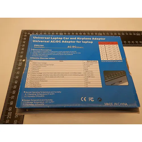 Photo de l’avis officiel: AC Adapter Chargeur de batterie — risque: Choc électrique