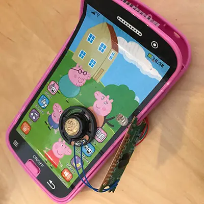 Foto do aviso oficial: Fun Toys Peppa Pig Mobile phone Telemóvel de brinquedo — risco: Ambiente