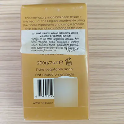 Photo de l’avis officiel: THE ENGLISH SOAP COMPANY ACACIA HONEY Savon — risque: Risque chimique