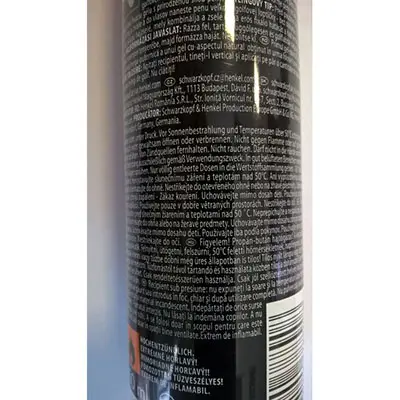 Photo de l’avis officiel: Taft (Schwarzkopf&amp;Henkel) Hairstyling gelfoam, POWER Mousse de gel capillaire — risque: Risque chimique