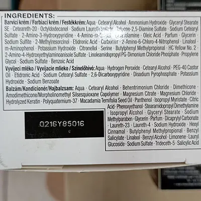 Foto aus der offiziellen Meldung: syoss TRENDING NOW SELECTED WITH COLORISTS Haarfärbemittel — Risiko: Chemikalie