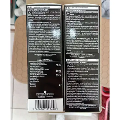 Foto aus der offiziellen Meldung: syoss NEW SALON TRENDS MATALLIC ROSE UNDERTONES Haarfärbemittel — Risiko: Chemikalie (SR/00742/25)