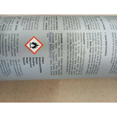 Photo de l’avis officiel: CALIDAD PROFESIONAL, značka GODET Spray pour cheveux — risque: Risque chimique