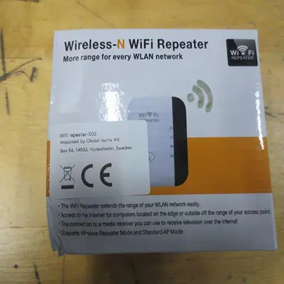 Photo from the official notice: WiFi Repeater wireless repeater — environment risk