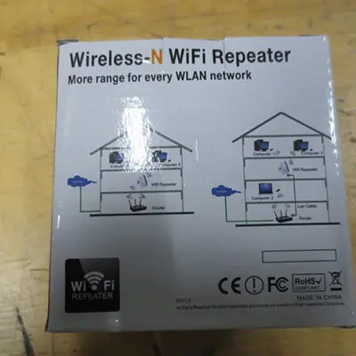 Photo from the official notice: WiFi Repeater wireless repeater — environment risk