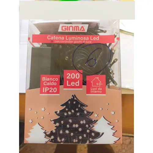 Photo de l’avis officiel: GINMA 200 Led Chaîne d'éclairage — risque: Choc électrique & Incendie (SR/00836/25)