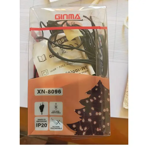 Photo de l’avis officiel: GINMA 100 Led Chaîne d'éclairage — risque: Choc électrique & Incendie (SR/00828/25)