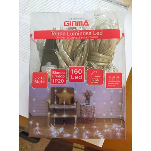 Foto do aviso oficial: GINMA Tenda luminosa led Corrente de iluminação — risco: Choque elétrico & Incêndio