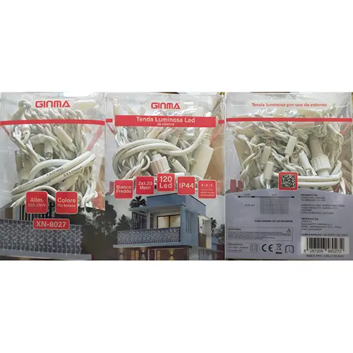 Photo de l’avis officiel: GINMA 120 Led Chaîne d'éclairage — risque: Choc électrique & Incendie