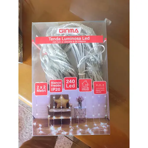 Photo de l’avis officiel: GINMA 240 led Chaîne d'éclairage — risque: Choc électrique & Incendie