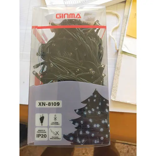 Photo from the official notice: GINMA 300 led lighting chain — electric shock & fire risk (SR/00821/25)