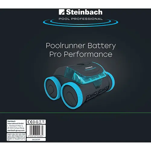 Photo from the official notice: Steinbach Pool Professional Poolrunner Battery Pro Performance pool cleaner robot — burns & fire risk
