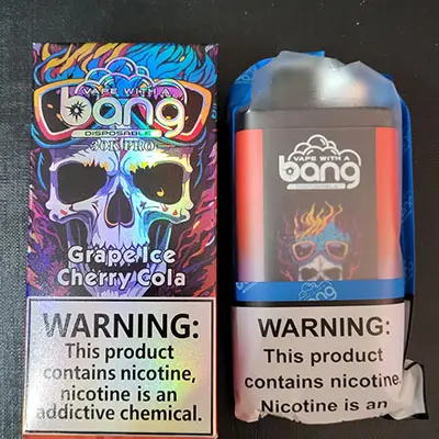 Photo de l’avis officiel: bang VAPE WITH A bang DISPOSABLE 30K PRO Cigarette électronique jetable — risque: Risque chimique (SR/00892/25)