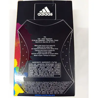 Photo de l’avis officiel: Adidas Team Five Eau de toilette — risque: Risque chimique
