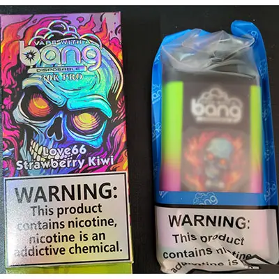 Photo from the official notice: bang VAPE WITH A bang DISPOSABLE 30K disposable electronic cigarette — chemical risk