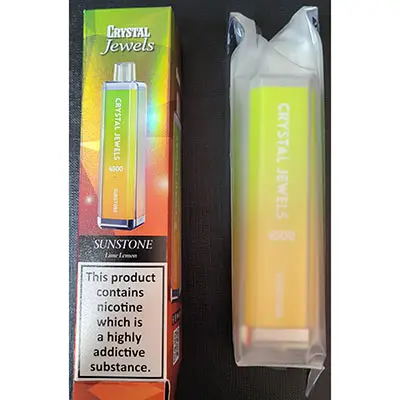 Photo de l’avis officiel: CRYSTAL Jewels 4500 SUNSTONE Cigarette électronique jetable — risque: Risque chimique