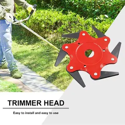 Photo from the official notice: 6-leaf black lawn blade attachment for brush cutter — injuries risk