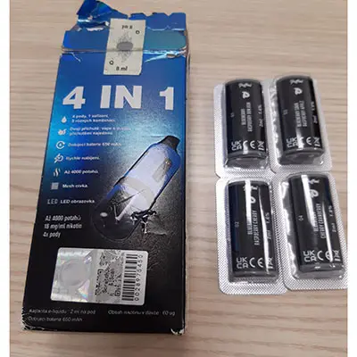 Photo de l’avis officiel: puffmi 4000 4 in 1 Cigarette électronique — risque: Risque chimique (SR/00939/25)